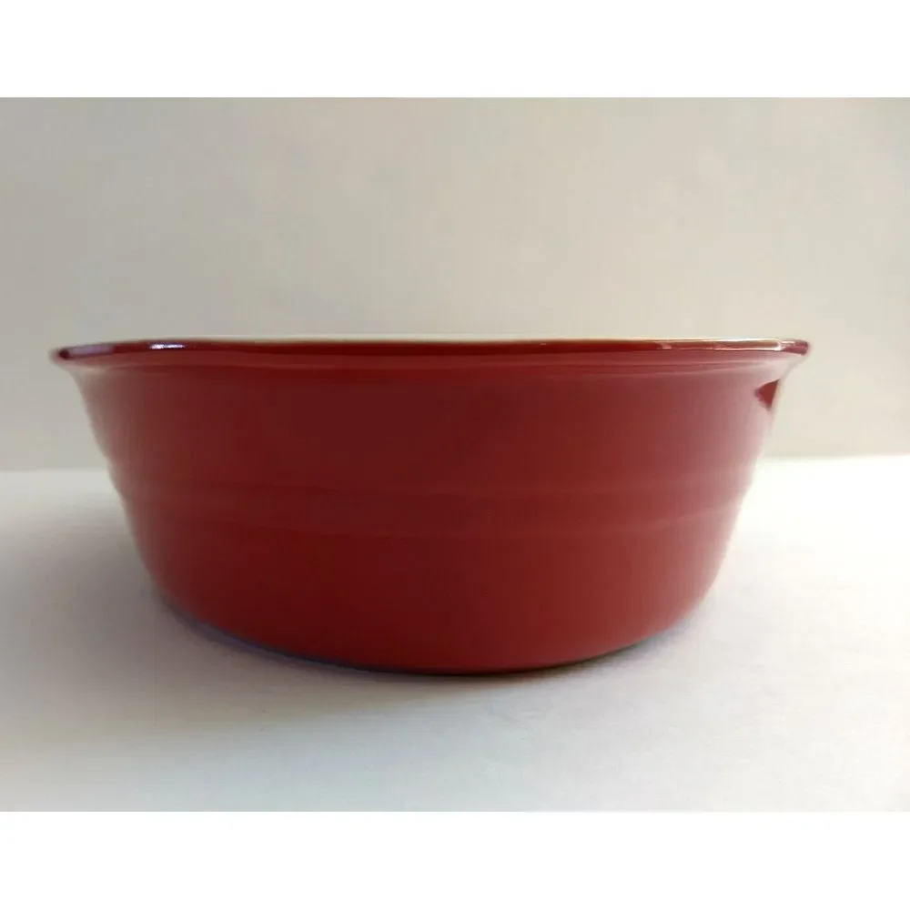 Sur La Table Stoneware 2-Section‎ Dish Casserole Red Oven to Table Portugal NWT
